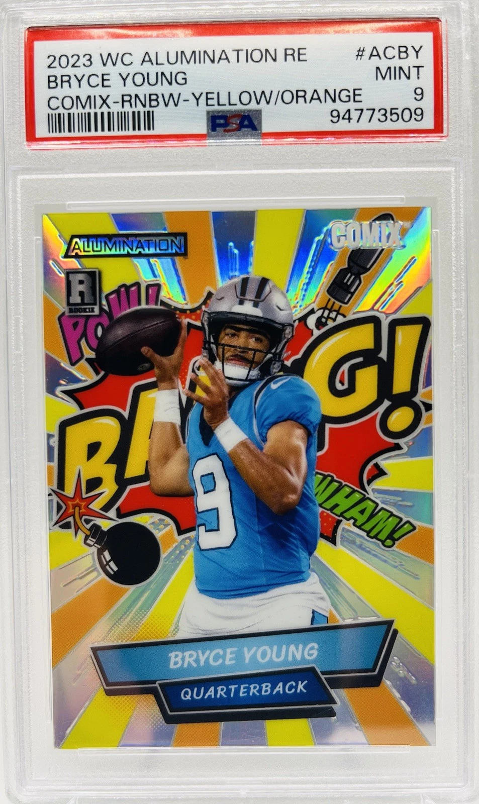 Bryce Young Wild Card Alumination Rookie Edition Comix #ACBY Rainbow-Orange/Red