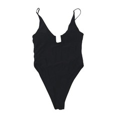 Womens Black One Piece Swimsuit Large Junior Excellent Condition Bathing Suit