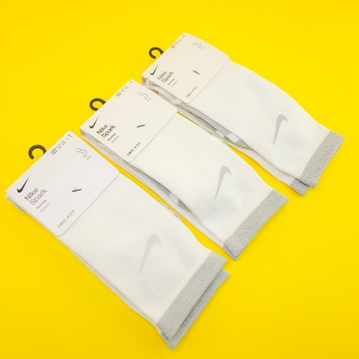 #ad 3 Pack Nike Spark Cushioned Crew Running Socks Size L 10 11.5 Mens White $35.00