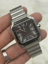 Cartier Santos Stainless Steel Grey Dial 39.8mm Automatic Men's Watch WSSA0037 2