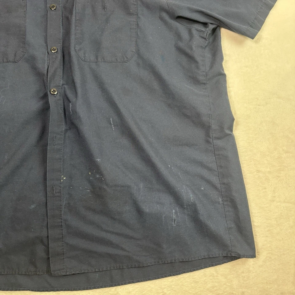 VTG Cintas Van Halen Eddie Blue SS Button Up Work Shirt Men's 2XL Distressed - Image 2 of 4