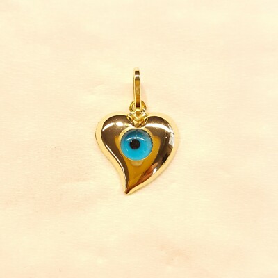 Herz mit Glücksbringerauge - Evil Eye heart - 9Kt. g. 0,80