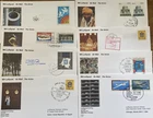8 x POSTCARDS (Pictorial Air Cards by Lufthansa) , Nice stamps and cancels A15
