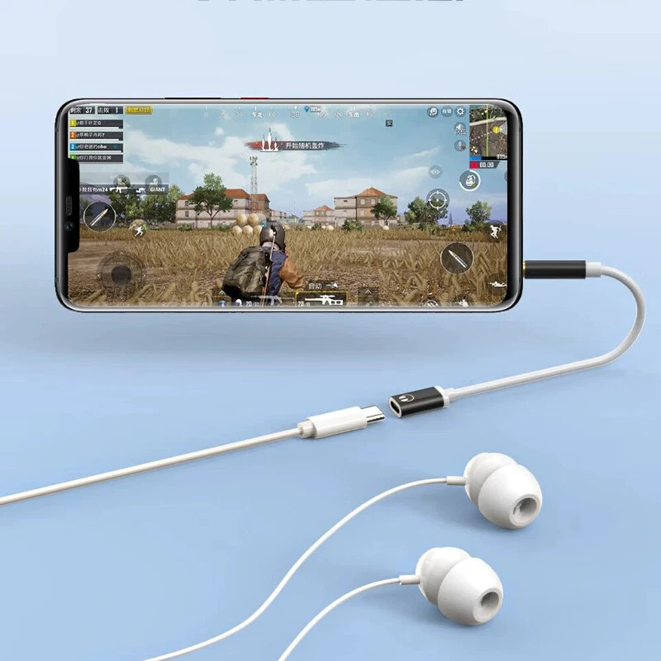 Aux Cable USB-C to 3.5mm Jack Car Stereo Audio AUX Adapter Braided Type C Cable - Image 3 of 4