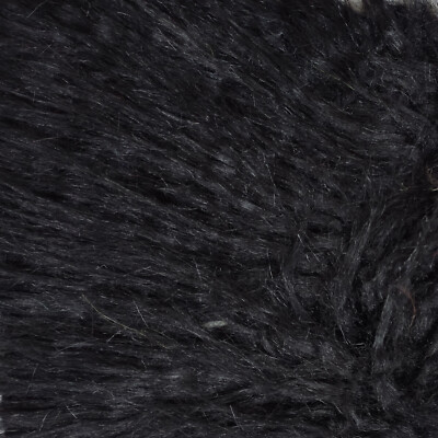 Super Luxus Kunstfell Stoff Material - Langhaarig 3'' Schwarz - Hochwertig