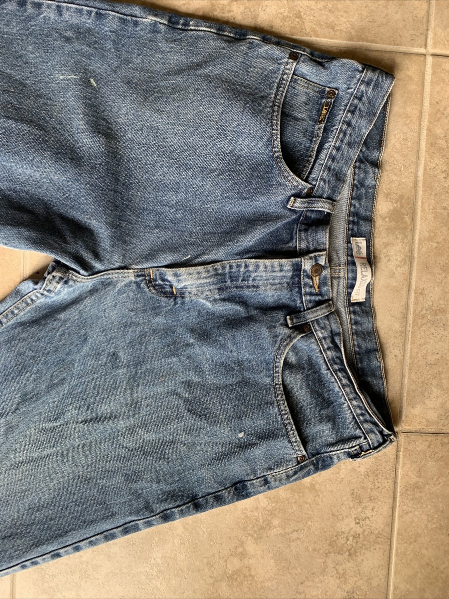 Men's Lee Relaxed Fit Straight Leg Jeans 2055551 Medium Stone Blue