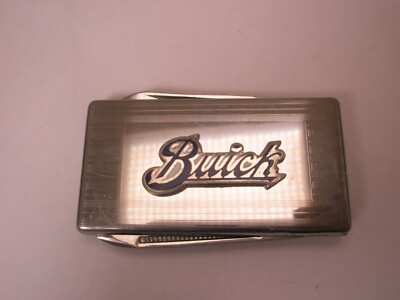 $ BUICK $ Vintage Money Clip Knife & File dollars cash bucks car automobile mc04