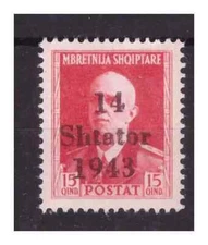 Albania German Occupation 1943 - 15 Qind. New ** MNH