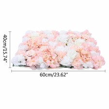 6 Pcs Artificial Silk Flower Wall Panel Floral Backdrop Party Wedding Decoration