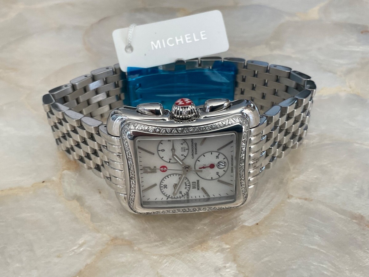 Michele Deco Stainless Steel Chronograph Watch - GREAT CONDITION Michele Deco Diamond Chronograph MW06A01A1025 Stainless Steel main image 4