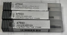 Lot Of 3 NEW! Harvey Tool Carbide Ø.090" 3 FL .135" LOC LONG REACH END MILL