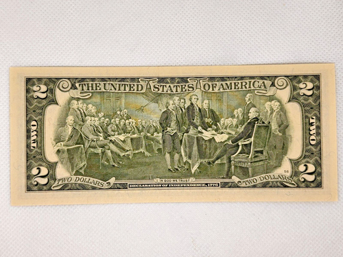 2013 $2 Bill - Rare Fancy Serial L66846688A - All Even Digits & 4-of-a-Kind! - Picture 2 of 2