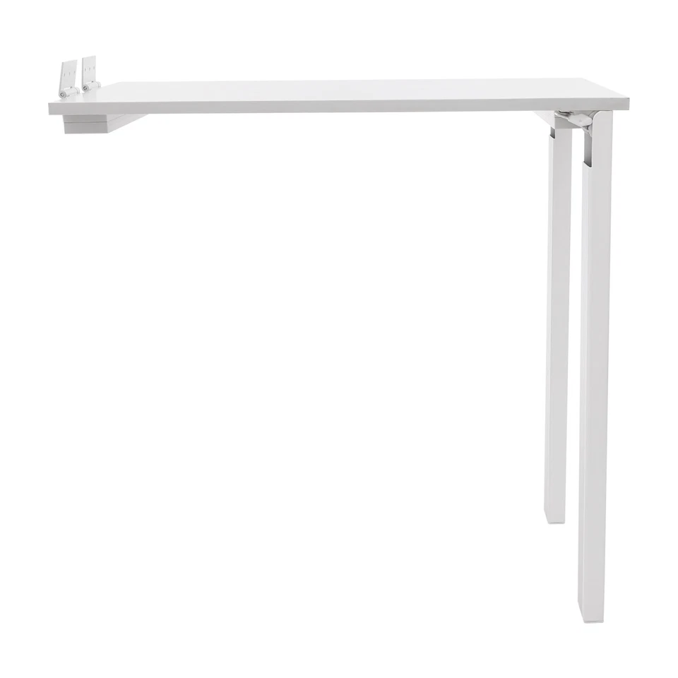 White Wall Mounted Folding Table Wood Folding Dining Table Folding Table - Image 3 of 4