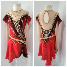 ice figure skating competition dress Gymnastics costume dance Dress dyeing
