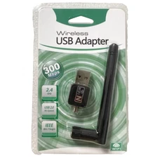 🔴 300Mbps Mini Wireless USB Wifi Network Adapter  802.11n/g/b w/Antenna NIP 🔴
