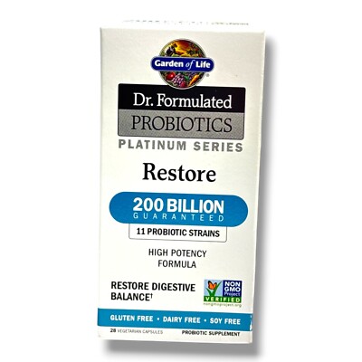Garden Of Life Dr.Formulated Probiotics Restore Digestive Balance -28 Capsules-