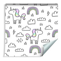 10M Vlies Tapete Rolle Kinderzimmer EinhöRner Regenbogen Sterne Natur Xxl 446