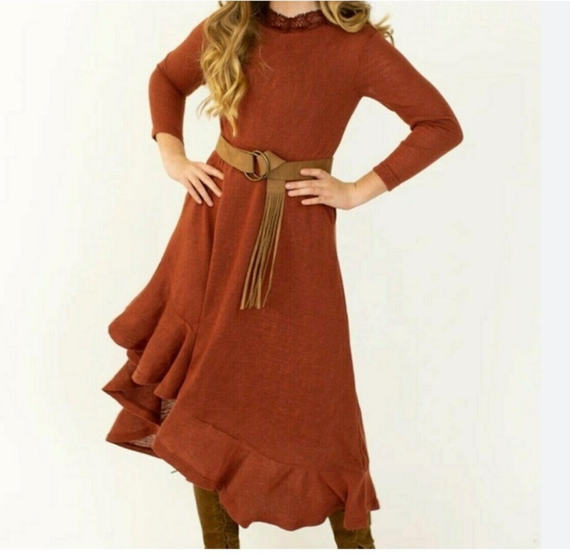 NWT  Joyfolie Mia joy Avionne dress in sunset gold size 12 fall