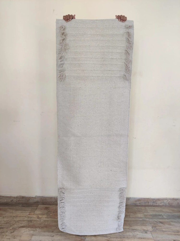 Eco-Friendly Thick Cotton Yoga Mat for Pilates Stretching and Workout