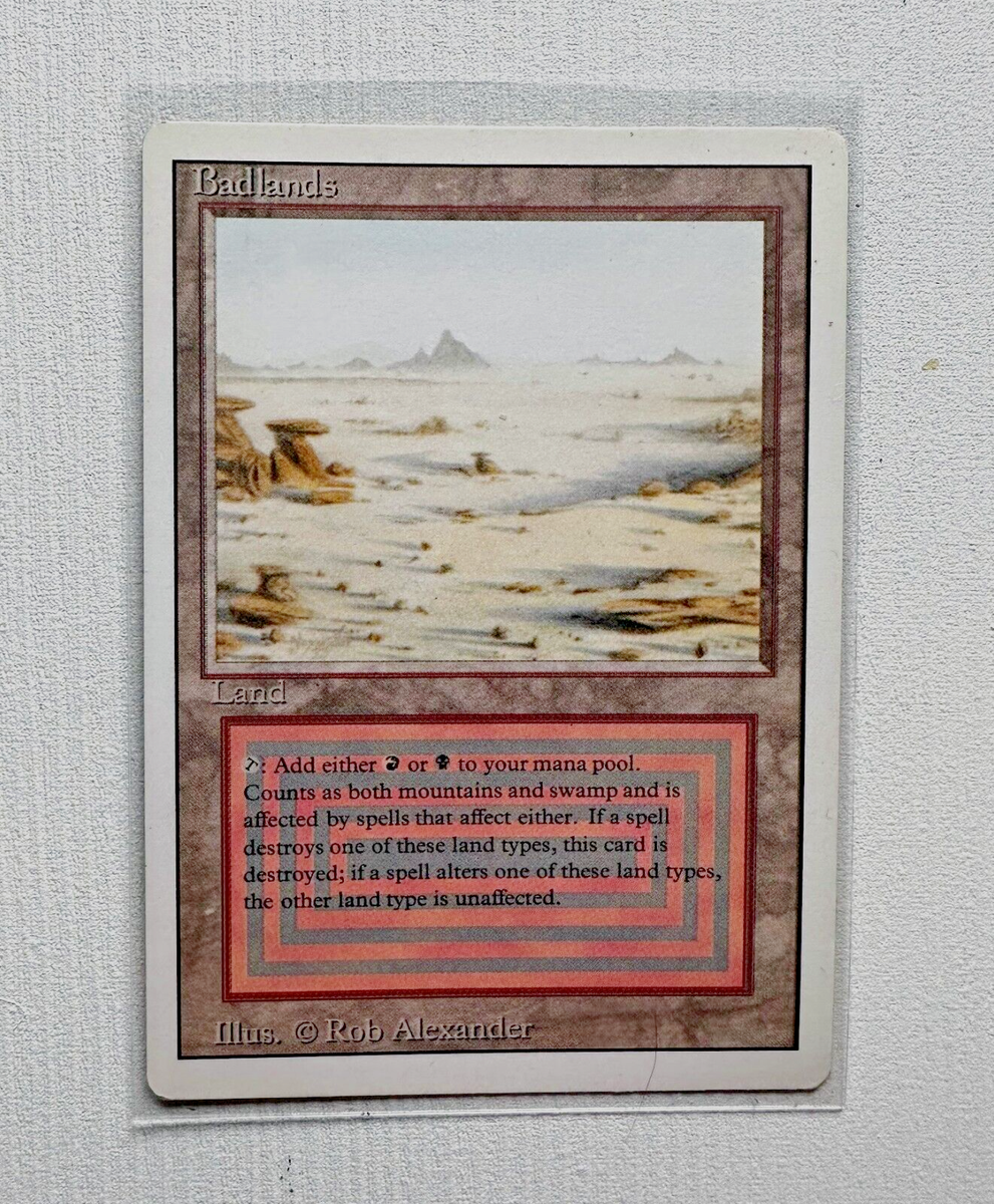 Badlands MTG Revised (3rd Edition) Dual Land 1994 Magic The Badlands MTG Revised (3rd Edition) Dual Land 1994 Magic The