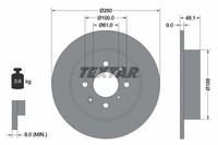 Bremsscheibe Hinterachse FüR Honda Civic VI Aerodeck VII Hatchback Stufenheck