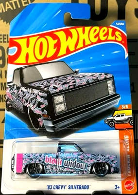 Hot Wheels 2026 Case B '83 Chevy Silverado Black Widow - NEW #42