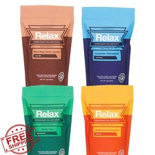 Relax Spa and Bath 2lb Variety Pack Bath Salts 4 Bags