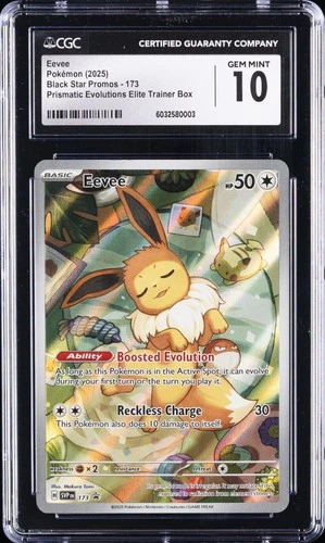 2025 POKEMON SVP EN-SV BLACK STAR PROMO #173 EEVEE CGC 10 GEM MINT
