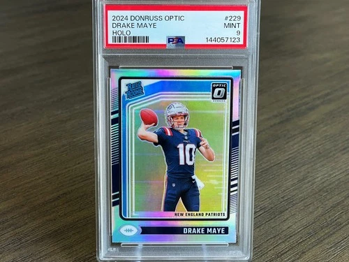 2024 PANINI DONRUSS OPTIC DRAKE MAYE HOLO #229 ROOKIE RC 🔥PSA 9 MINT PATRIOTS
