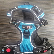 TobeDRI Dog Harness No Pull Adjustable Reflective Padded Vest Medium Blue Black