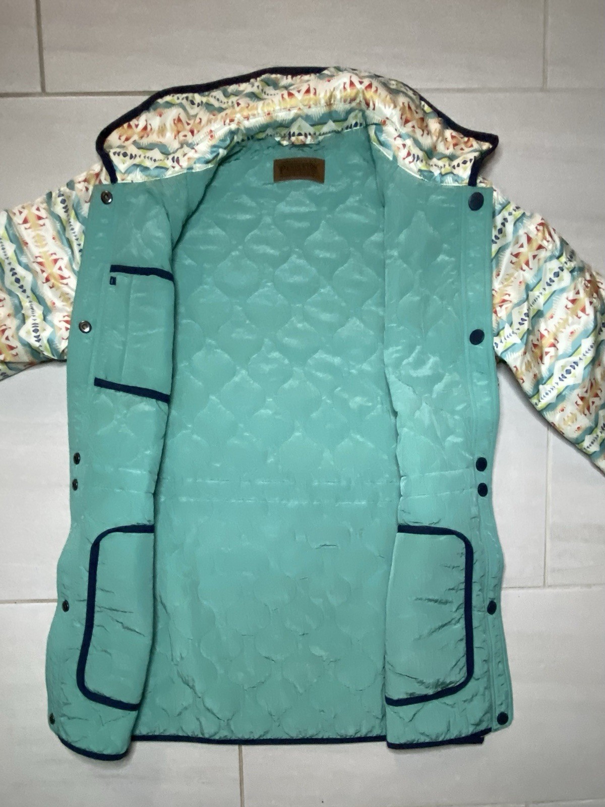 Pendleton Reversible Jacket Lightweight Quilted A… - image 12