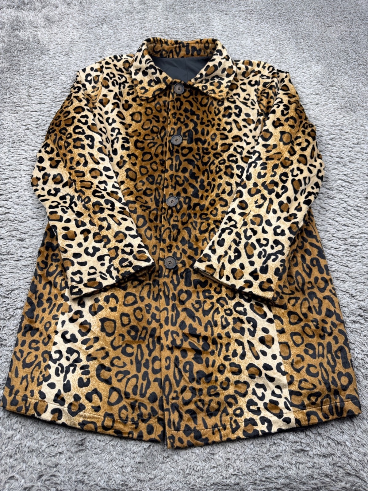 Dennis Basso Jacket Women 1X Reversible Leopard Faux Fur Coat Old Money Mob Wive