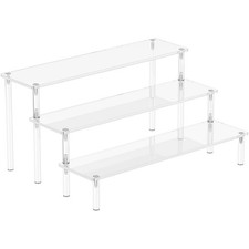 Aredpoook Acrylic Display Risers, 3 Tier Perfume Organizer Stand, Clear