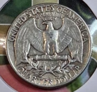 silver Washington quarter 1961 type B reverse ES space & leaf on A