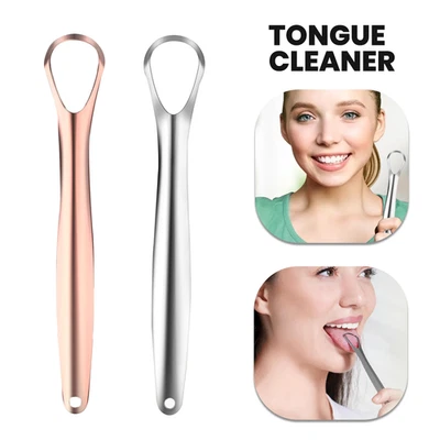 CRYSTAL WORLD UK Stainless Steel Tongue Tounge Cleaner Scraper Dental Care Hygiene Oral Mouth