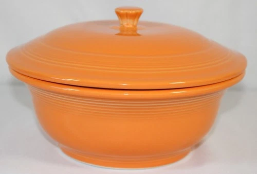 Fiesta Fiestaware HLC Tangerine Orange Covered 2 Qt. Casserole Serving Bowl Lid