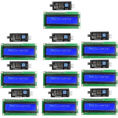 10 Pieces LCD1602 LCD Display Module 16X2 Character Row Blue Backlight LCD Mo...