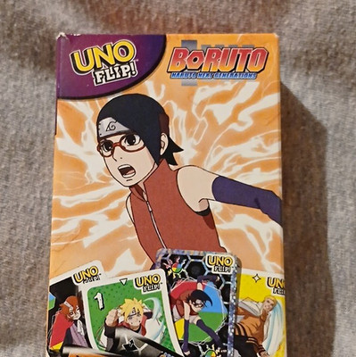 UNO FLIP! Boruto Naruto Next Generations Kartenspiel 2 4 Spieler, 5 7 Jahre  Neu