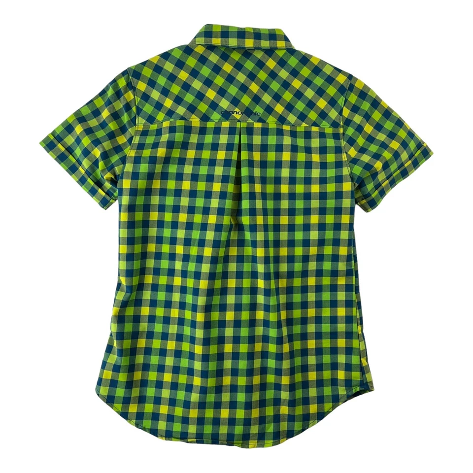 Sugoi Cannondale verde y azul a cuadros mezcla de poliéster a presión para mujer talla mediana M Foto 2 de 4