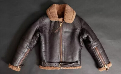 Men's Brown RAF B3 Bomber Jacket - Real Leather & Shearling Fur Flying Style
