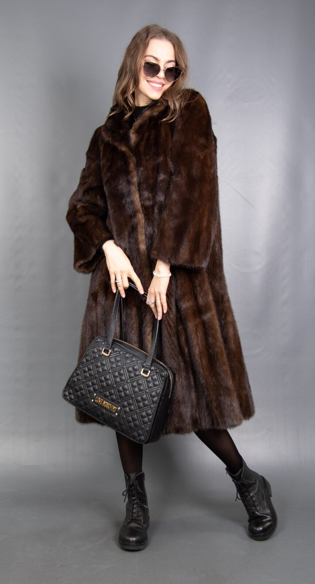 5642 GLAMOROUS PAULY REAL SAGA MINK COAT FUR VERY LONG PELZ
