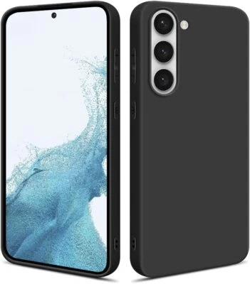 PHONETHRONE COVER CUSTODIA PER SAMSUNG GALAXY S23 PLUS ULTRA NERO OPACO ANTI IMPRONTA