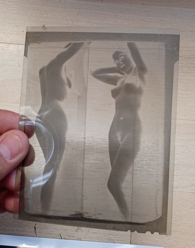 Vintage Nude Risqué  Female Photo Photograph Pin-up Girl w/ Gun Lot w/ Negative  - Picture 5 of 6
