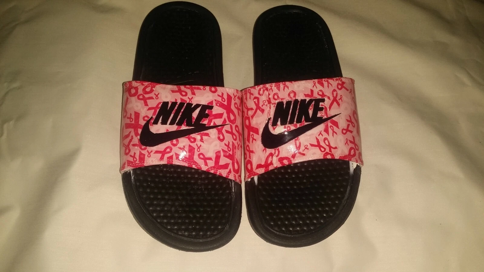 Nike Benassi Slides Tg 8 Uomo Professionale Idroimmerso con Stampa Nastro Cancro