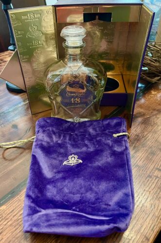 Crown Royal 18 Jahre extra seltene magnetische Box, Tasche und Flasche - Bild 3 von 11