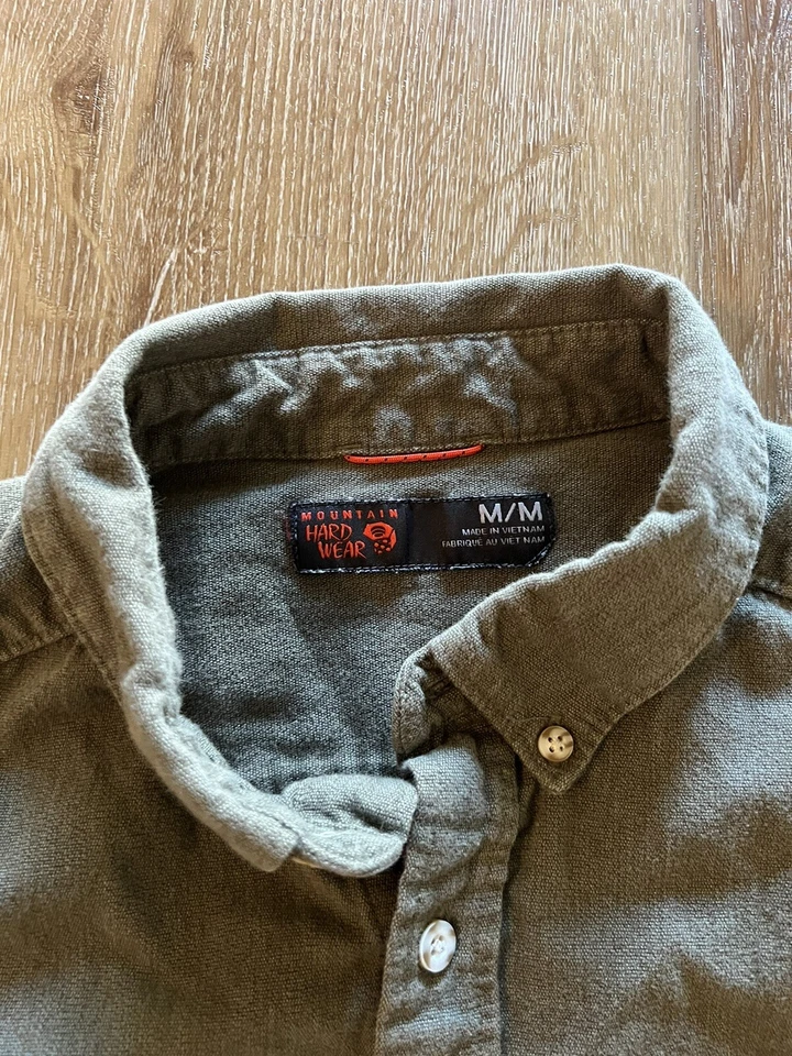 Mountain Hardwear Para Hombre Verde Abotonado Manga Larga Talla Mediana Foto 3 de 3