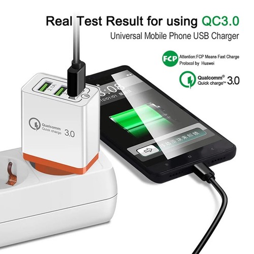 3 Port Fast USB-C AC Power Adapter Wall 30W Charger iPhone iPad Macbook Samsung - Picture 8 of 8