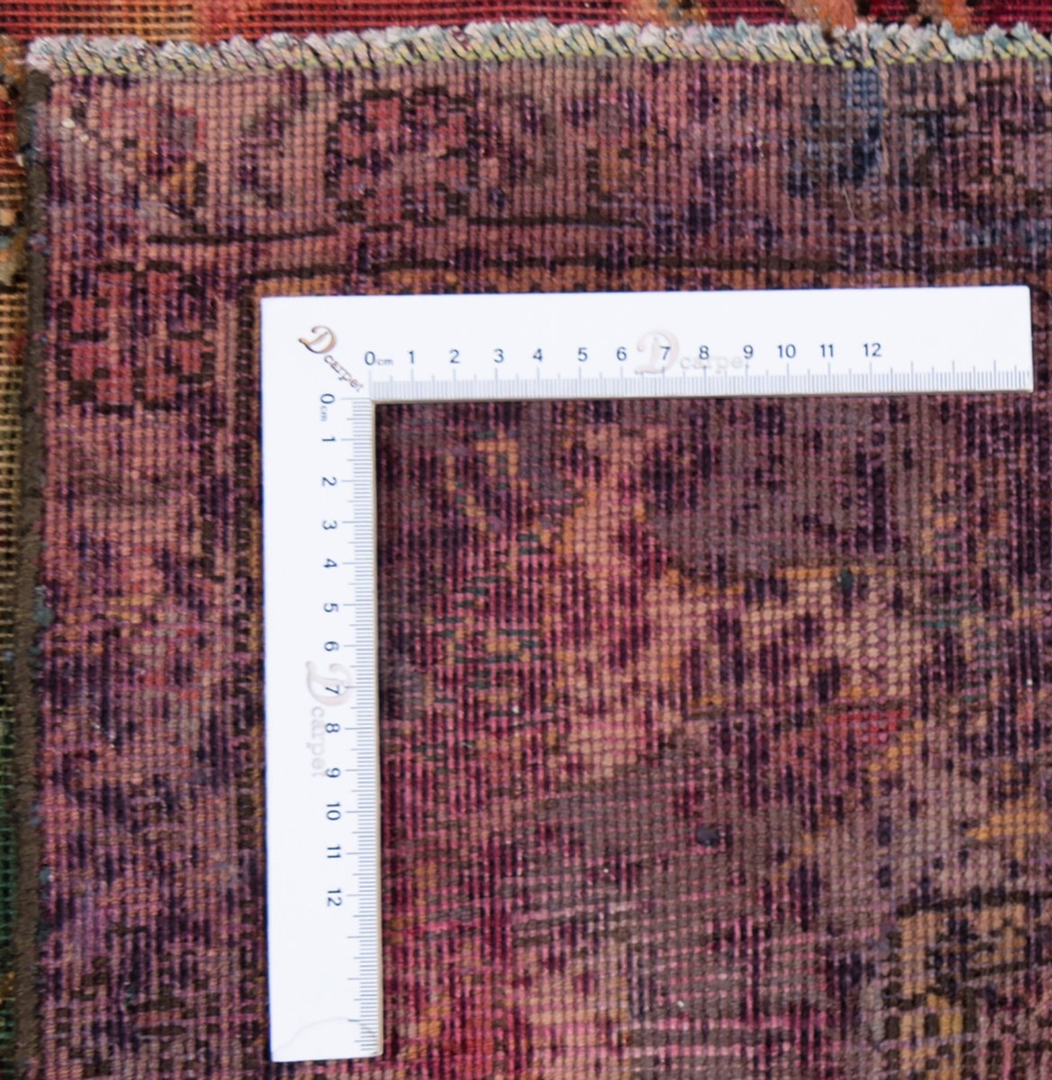 Grand Tapis Perse Vintage 301x195 Cm - Noué Main - Laine Et Coton - Marron