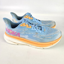 Hoka One One Womens Clifton 9 1132211 ABIW Blue Running Shoes Sneakers Sz 10.5D