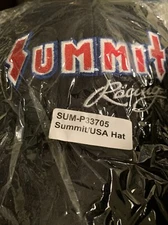 Summit Racing Black Hat Snap Back Cap Amarican Flag SUM-P33705 Summit USA Hat